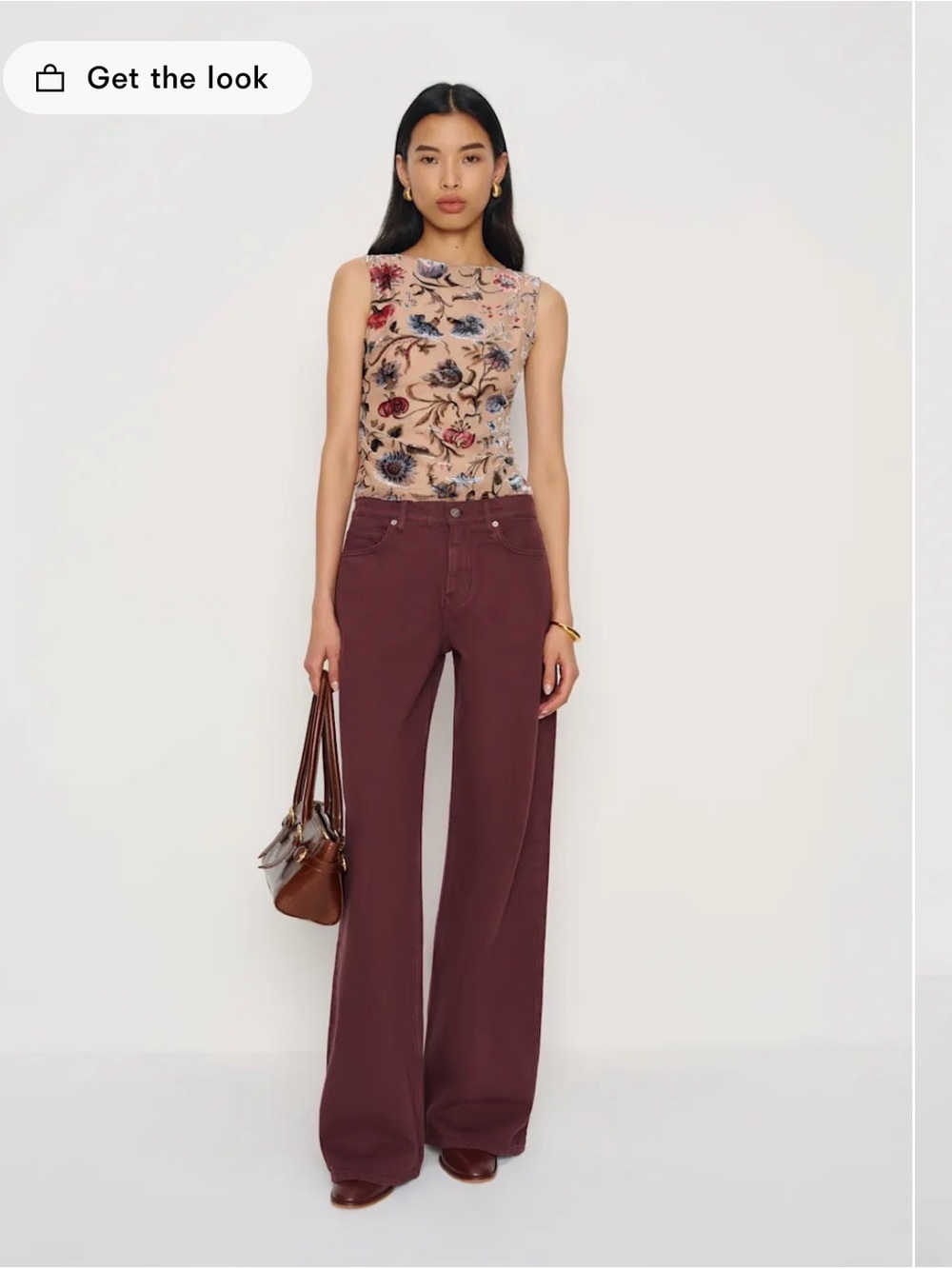 Reformation Cary Low Rise Slouchy Wide Leg Jeans 27 Blackberry - Picture 7 of 11